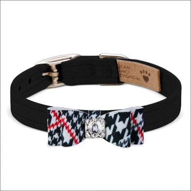 Classic Glen Houndstooth Big Bow Collar - Collars