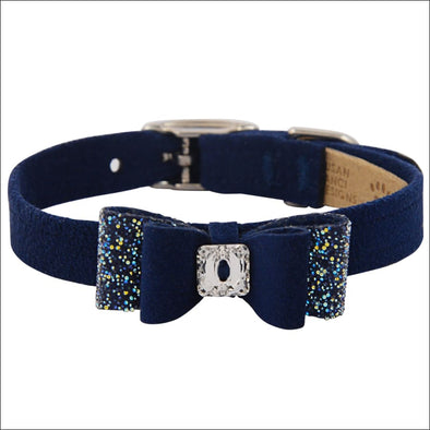 Ultrasuede AB Crystal Stellar Big Bow Collar - Collars